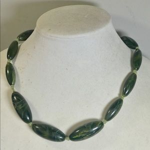 Marbles Green Color Beaded 23” Necklace